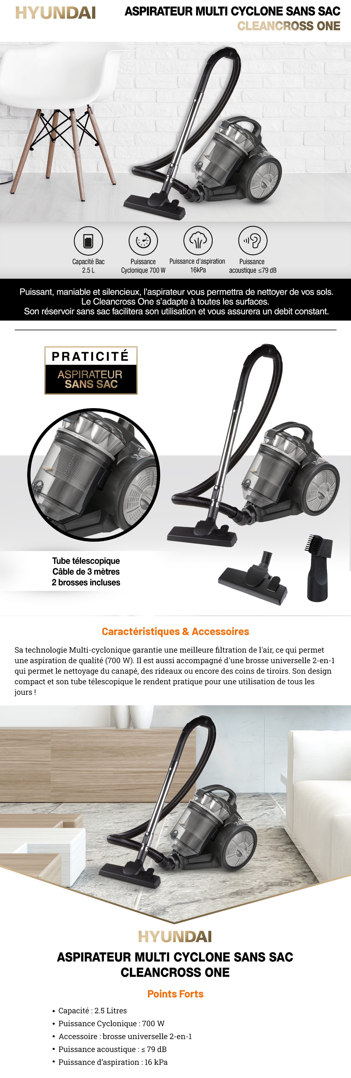 Aspirateur sans 2024 sac leclerc